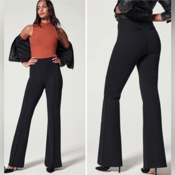 SPANX supersmooth PerfectFit Ponte Flare Pant 20252R, black, medium - Picture 7 of 16